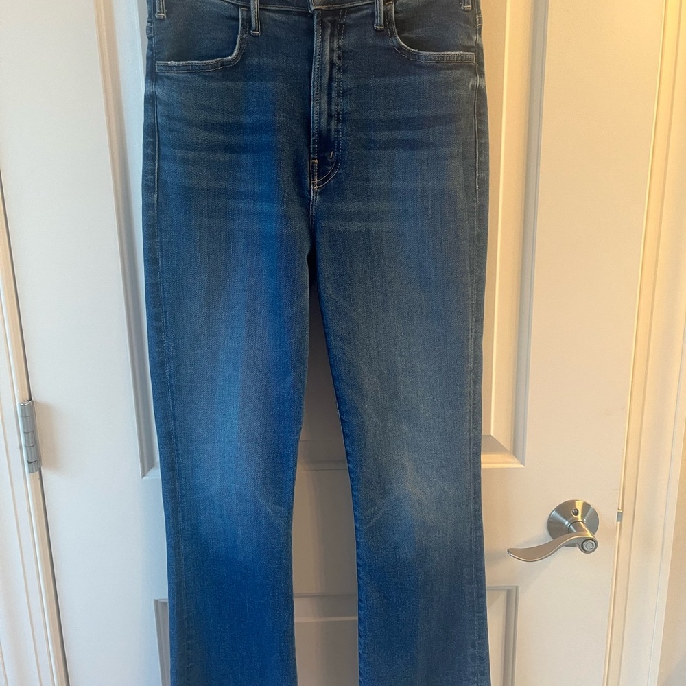 Mother Hustler Ankle Fray Denim